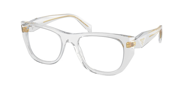 Prada PRA18V Irregular Eyeglasses  12R1O1-Transparent Grey 52-145-19 - Color Map Grey