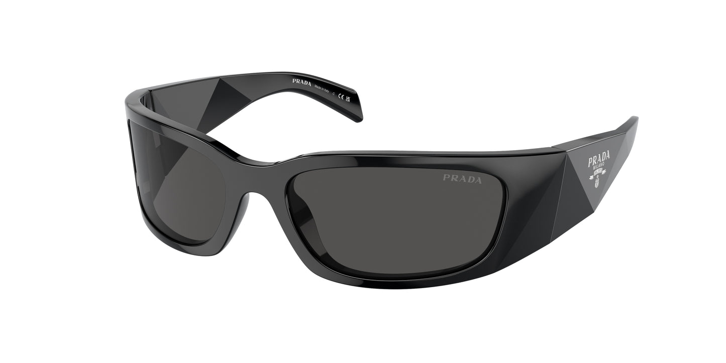 Prada PRA19S Butterfly Sunglasses  1AB5S0-Black 60-120-18 - Color Map Black