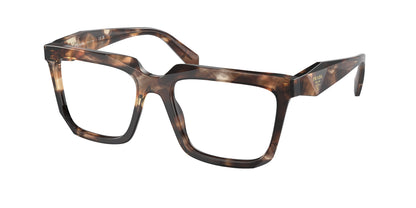 Prada PRA19V Rectangle Eyeglasses  14P1O1-Caramel Tortoise 54-145-18 - Color Map Tortoise