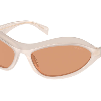 Prada PRA20SF Irregular Sunglasses  12V07V-Opal Milk 63-125-16 - Color Map White