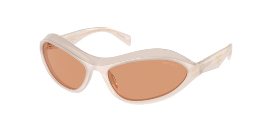 Prada PRA20SF Irregular Sunglasses  12V07V-Opal Milk 63-125-16 - Color Map White