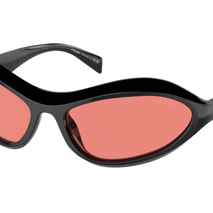 Prada PRA20SF Irregular Sunglasses  16K20B-Black 63-125-16 - Color Map Black