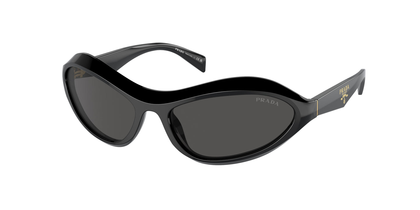 Prada PRA20SF Irregular Sunglasses  16K5S0-Black 63-125-16 - Color Map Black