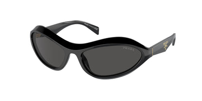 Prada PRA20SF Irregular Sunglasses  16K5S0-Black 63-125-16 - Color Map Black
