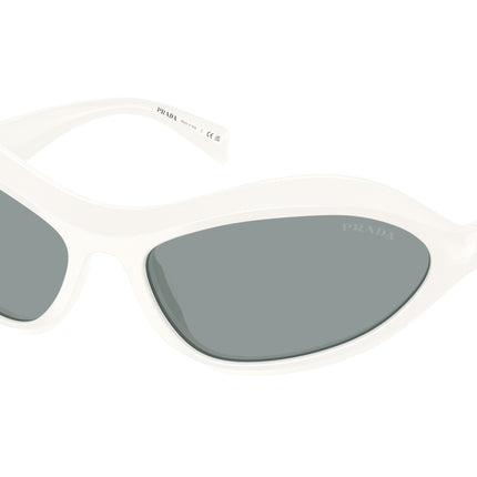 Prada PRA20SF Irregular Sunglasses  17K3C2-Talc 63-125-16 - Color Map White