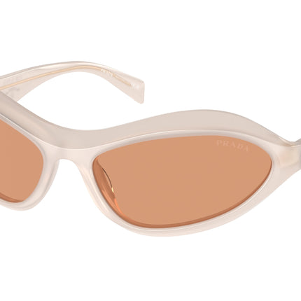 Prada PRA20S Irregular Sunglasses  12V07V-Opal Milk 61-125-17 - Color Map White