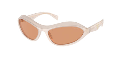 Prada PRA20S Irregular Sunglasses  12V07V-Opal Milk 61-125-17 - Color Map White