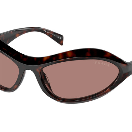 Prada PRA20S Irregular Sunglasses  17N10D-Root Tortoise 61-125-17 - Color Map Tortoise