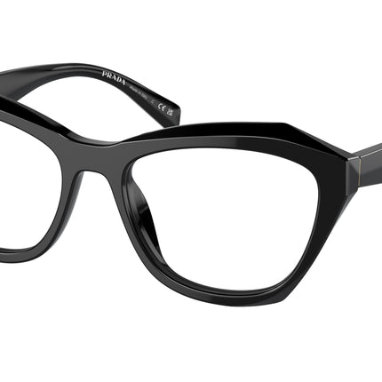 Prada PRA20V Butterfly Eyeglasses  16K1O1-Black 54-135-18 - Color Map Black