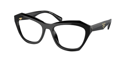 Prada PRA20V Butterfly Eyeglasses  16K1O1-Black 54-135-18 - Color Map Black