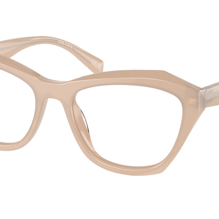 Prada PRA20V Butterfly Eyeglasses  19R1O1-Opal Natural 52-135-18 - Color Map Beige