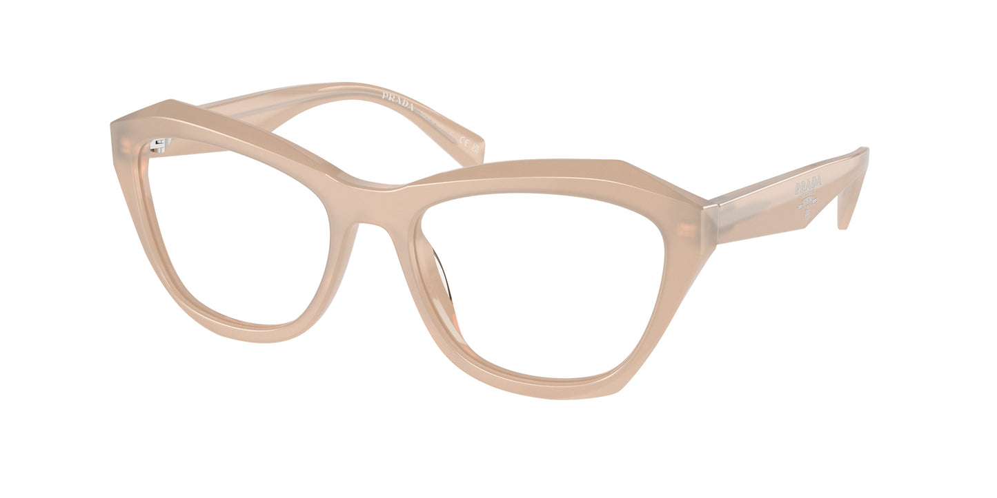 Prada PRA20V Butterfly Eyeglasses  19R1O1-Opal Natural 52-135-18 - Color Map Beige