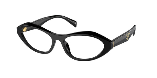 Prada PRA21VF Irregular Eyeglasses  16K1O1-Black 55-135-15 - Color Map Black