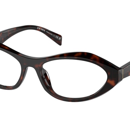 Prada PRA21VF Irregular Eyeglasses  17N1O1-Root Tortoise 55-135-15 - Color Map Tortoise
