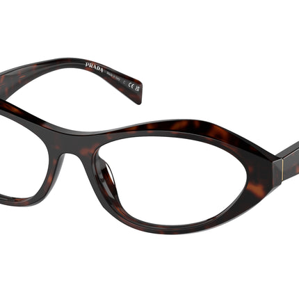 Prada PRA21V Irregular Eyeglasses  17N1O1-Root Tortoise 55-135-16 - Color Map Tortoise