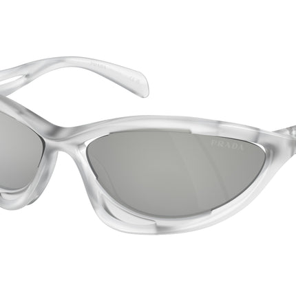 Prada PRA23S Cat Eye Sunglasses  14V60H-Frosted Crystal 60-130-17 - Color Map Clear