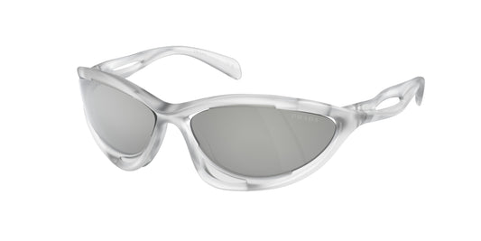 Prada PRA23S Cat Eye Sunglasses  14V60H-Frosted Crystal 60-130-17 - Color Map Clear