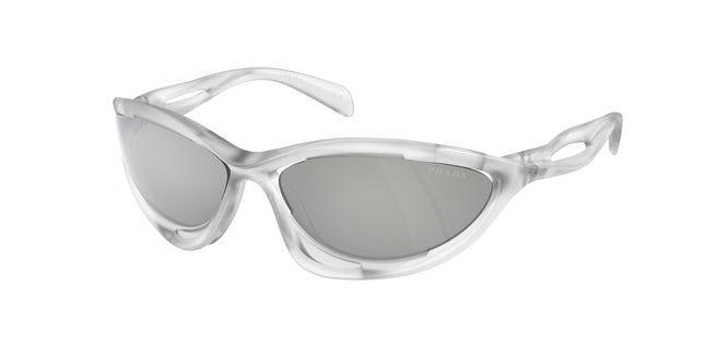 Prada PRA23S Cat Eye Sunglasses  14V60H-Frosted Crystal 60-130-17 - Color Map Clear