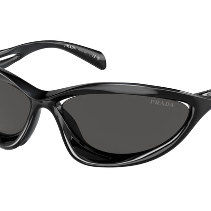 Prada PRA23S Cat Eye Sunglasses  1AB5S0-Black 60-130-17 - Color Map Black