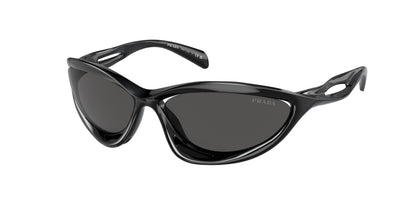 Prada PRA23S Cat Eye Sunglasses  1AB5S0-Black 60-130-17 - Color Map Black