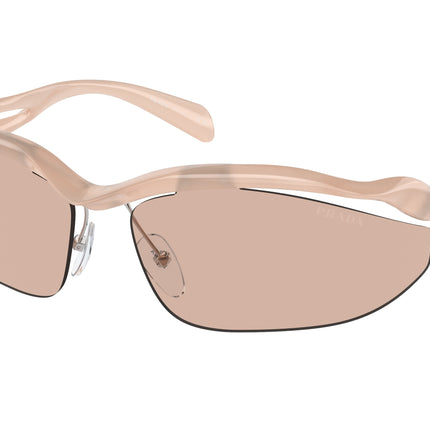 Prada PRA25S Cat Eye Sunglasses  12S4I2-Opal Peach 73-135-16 - Color Map Pink
