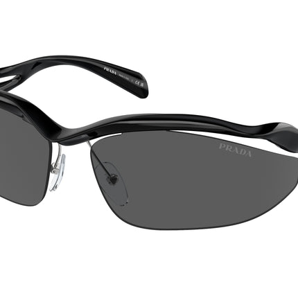 Prada PRA25S Cat Eye Sunglasses  1AB5S0-Black 73-135-16 - Color Map Black