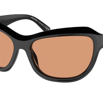 Prada PRA27SF Butterfly Sunglasses  16K07V-Black 63-130-16 - Color Map Black