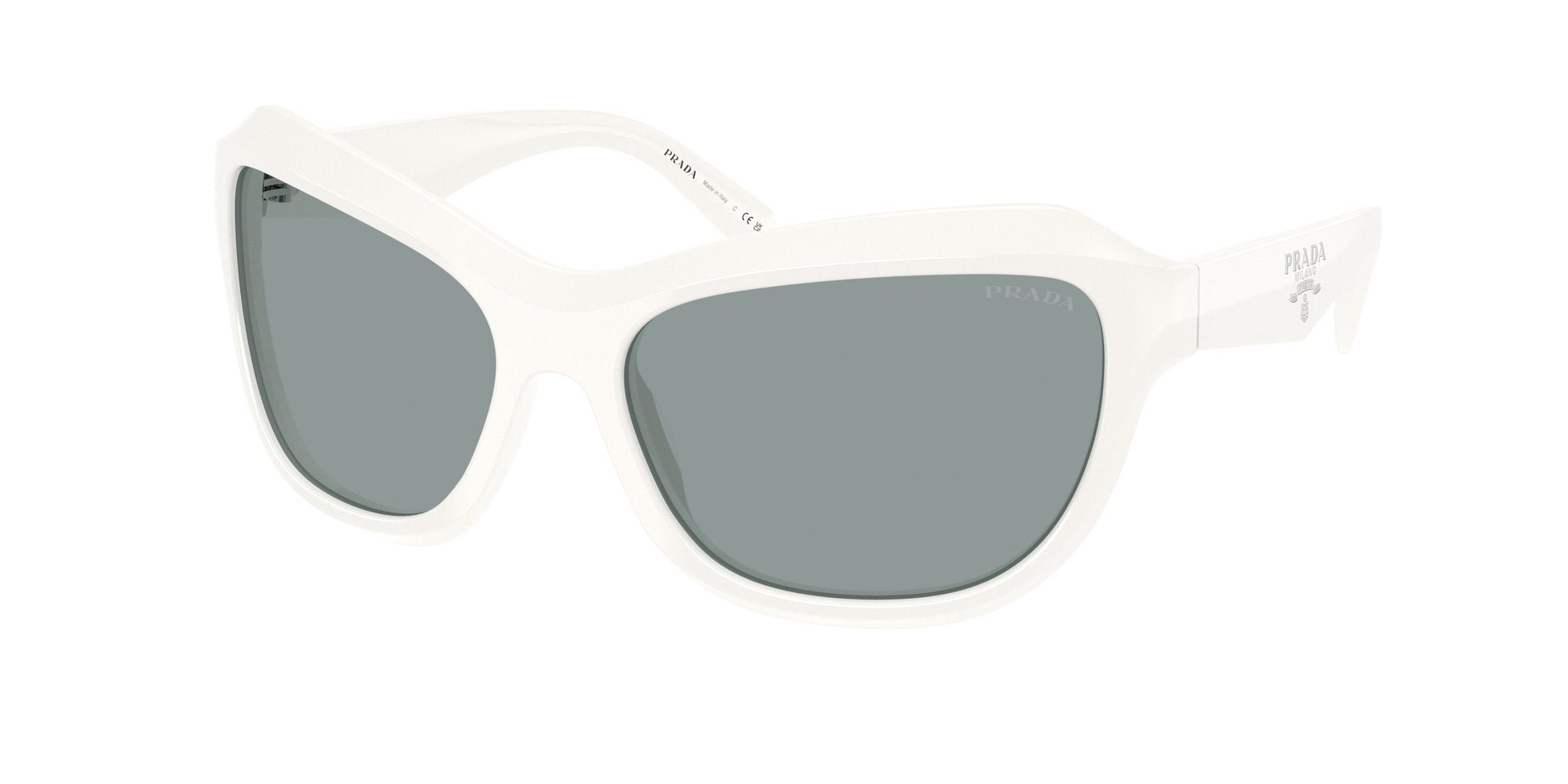 Prada PRA27SF Butterfly Sunglasses  17K3C2-Talc 63-130-16 - Color Map White