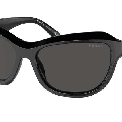 Prada PRA27S Butterfly Sunglasses  16K5S0-Black 62-130-17 - Color Map Black