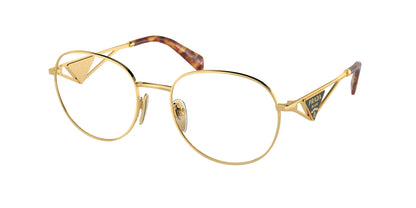 Prada PRA50V Round Eyeglasses  5AK1O1-Gold 54-140-19 - Color Map Gold