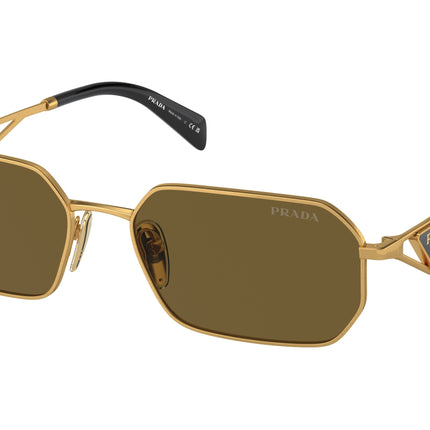 Prada PRA51S Irregular Sunglasses  15N01T-Matte Gold 58-140-17 - Color Map Gold