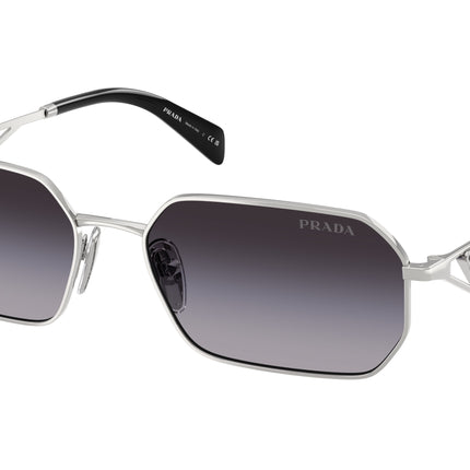 Prada PRA51S Irregular Sunglasses  1BC90A-Silver 58-140-17 - Color Map Silver