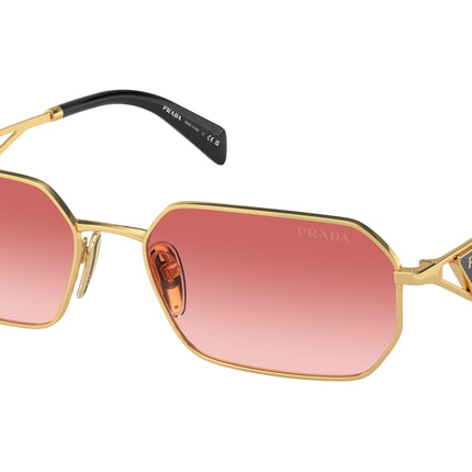 Prada PRA51S Irregular Sunglasses  5AK40C-Gold 58-140-17 - Color Map Gold