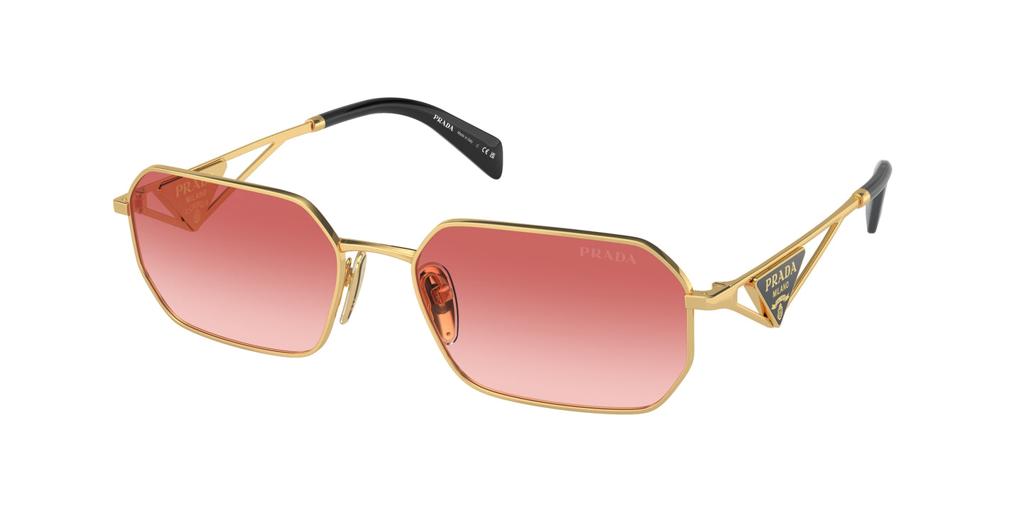 Prada PRA51S Irregular Sunglasses  5AK40C-Gold 58-140-17 - Color Map Gold