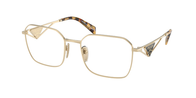 Prada PRA51V Irregular Eyeglasses  14N1O1-Pale Gold 55-140-19 - Color Map Gold