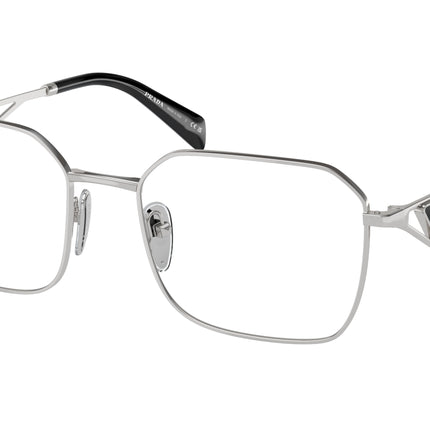 Prada PRA51V Irregular Eyeglasses  1BC1O1-Silver 55-140-19 - Color Map Silver