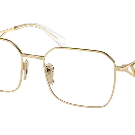 Prada PRA51V Irregular Eyeglasses  ZVN1O1-Pale Gold 55-140-19 - Color Map Gold