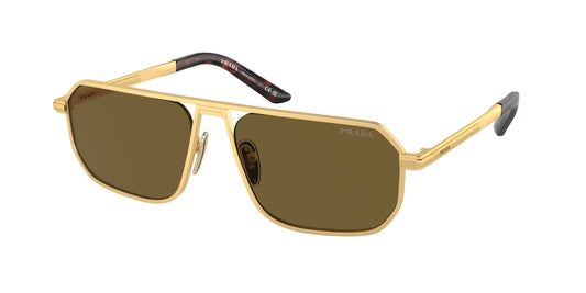 Prada PRA53S Pillow Sunglasses  1BK01T-Matte Gold 59-145-17 - Color Map Gold