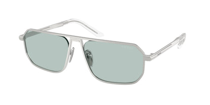 Prada PRA53S Pillow Sunglasses  27540N-Matte Silver 59-145-17 - Color Map Silver