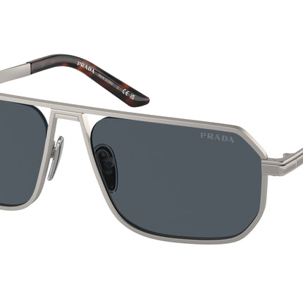 Prada PRA53S Pillow Sunglasses  7CQ09T-Matte Gunmetal 59-145-17 - Color Map Grey