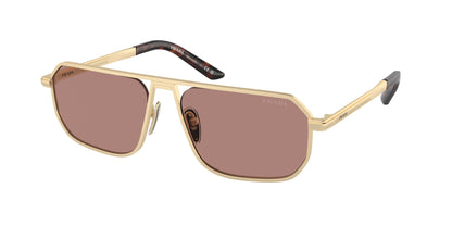 Prada PRA53S Pillow Sunglasses  VAF10D-Matte Pale Gold 59-145-17 - Color Map Gold
