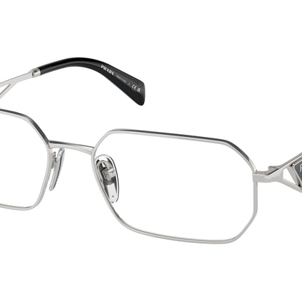 Prada PRA53V Irregular Eyeglasses  1BC1O1-Silver 56-140-17 - Color Map Silver