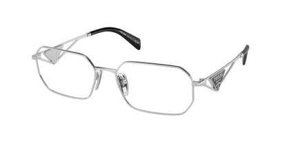 Prada PRA53V Irregular Eyeglasses  1BC1O1-Silver 56-140-17 - Color Map Silver