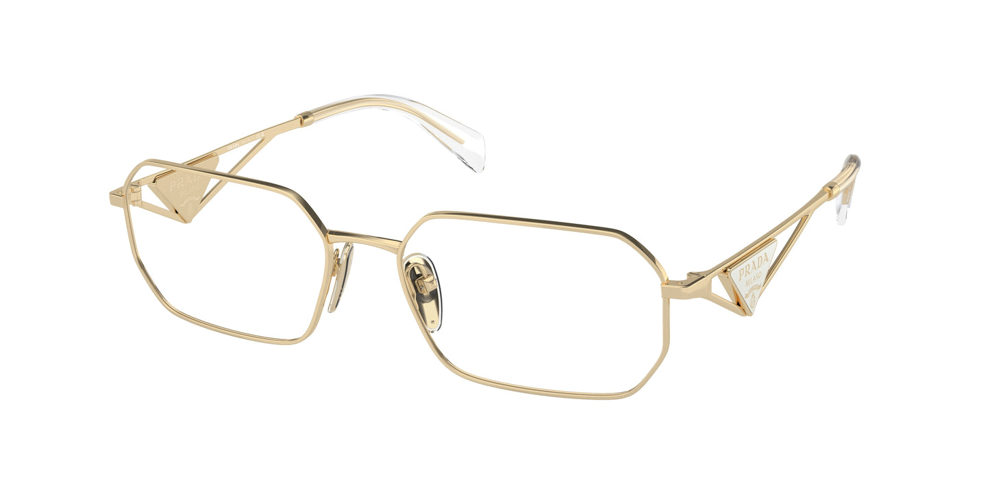 Prada PRA53V Irregular Eyeglasses  ZVN1O1-Pale Gold 56-140-17 - Color Map Gold