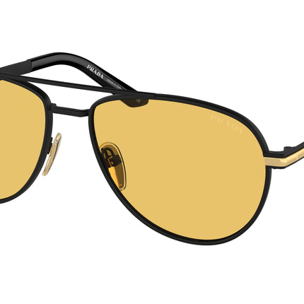 Prada PRA54S Pilot Sunglasses  1BO90C-Matte Black 60-145-16 - Color Map Black