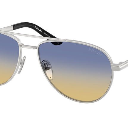 Prada PRA54S Pilot Sunglasses  27506Z-Matte Silver 60-145-16 - Color Map Silver