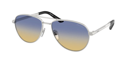Prada PRA54S Pilot Sunglasses  27506Z-Matte Silver 60-145-16 - Color Map Silver