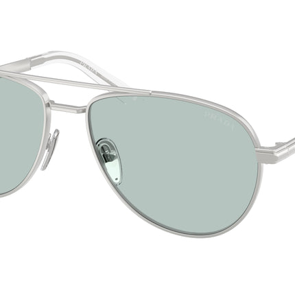 Prada PRA54S Pilot Sunglasses  27540N-Matte Silver 60-145-16 - Color Map Silver