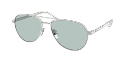 Prada PRA54S Pilot Sunglasses  27540N-Matte Silver 60-145-16 - Color Map Silver