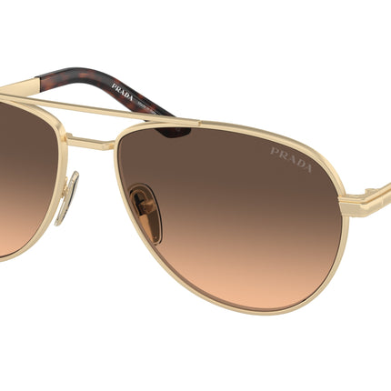 Prada PRA54S Pilot Sunglasses  VAF50C-Matte Pale Gold 60-145-16 - Color Map Gold